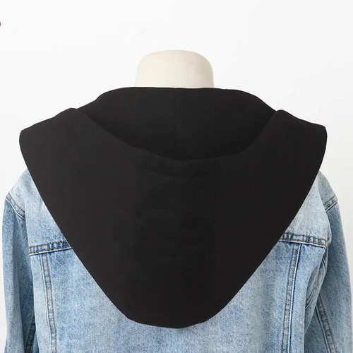 Cappotto unisex staccabile bottoni su cappello finto collo con cappuccio per cappotto giacca top - Foto 16 di 29