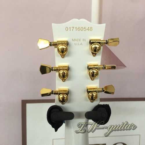 Chitarra elettrica Left Handed Custom SG Signature bianca corpo mogano parti oro - Foto 8 di 8