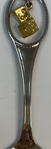 Vintage Laughlin Nevada Colorado Belle Souvenir Spoon US Collectible Dice Charm - Picture 3 of 8