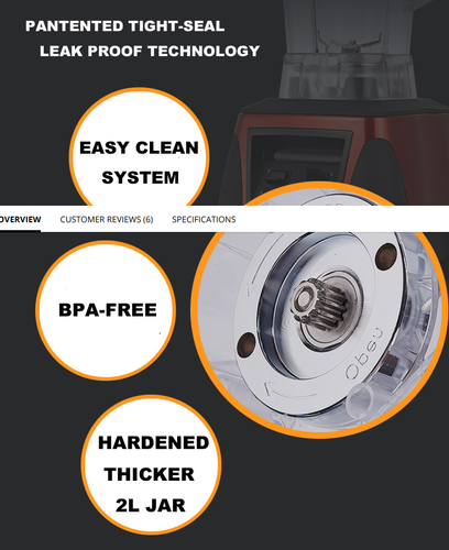 Super Heavy Blender Juicer Food Processor 3HP 45000RPM 2200W BPA free 2L - Picture 9 of 12