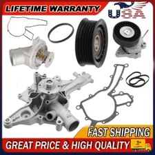 Water Pump Thermostat Tensioner Belt Kit For Mercedes Benz E320 Clk320 1998-2003