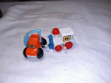 1978 TOMY Train and Car with Eyes Wind-up Vintage Toy Lot Works Great 2"