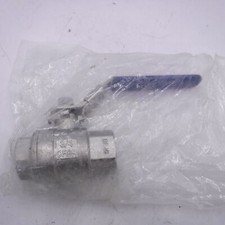 Ball Valve, 316 Stainless Steel, Inline, 2-Piece, Pipe Size 3/4 "FNPTxFNPT