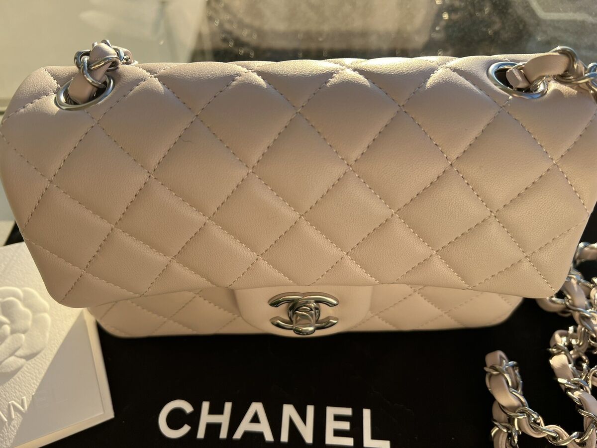 NIB Chanel 21 Rectangular Mini Classic Flap, Light Purple Pink, Mauve  W/Receipt