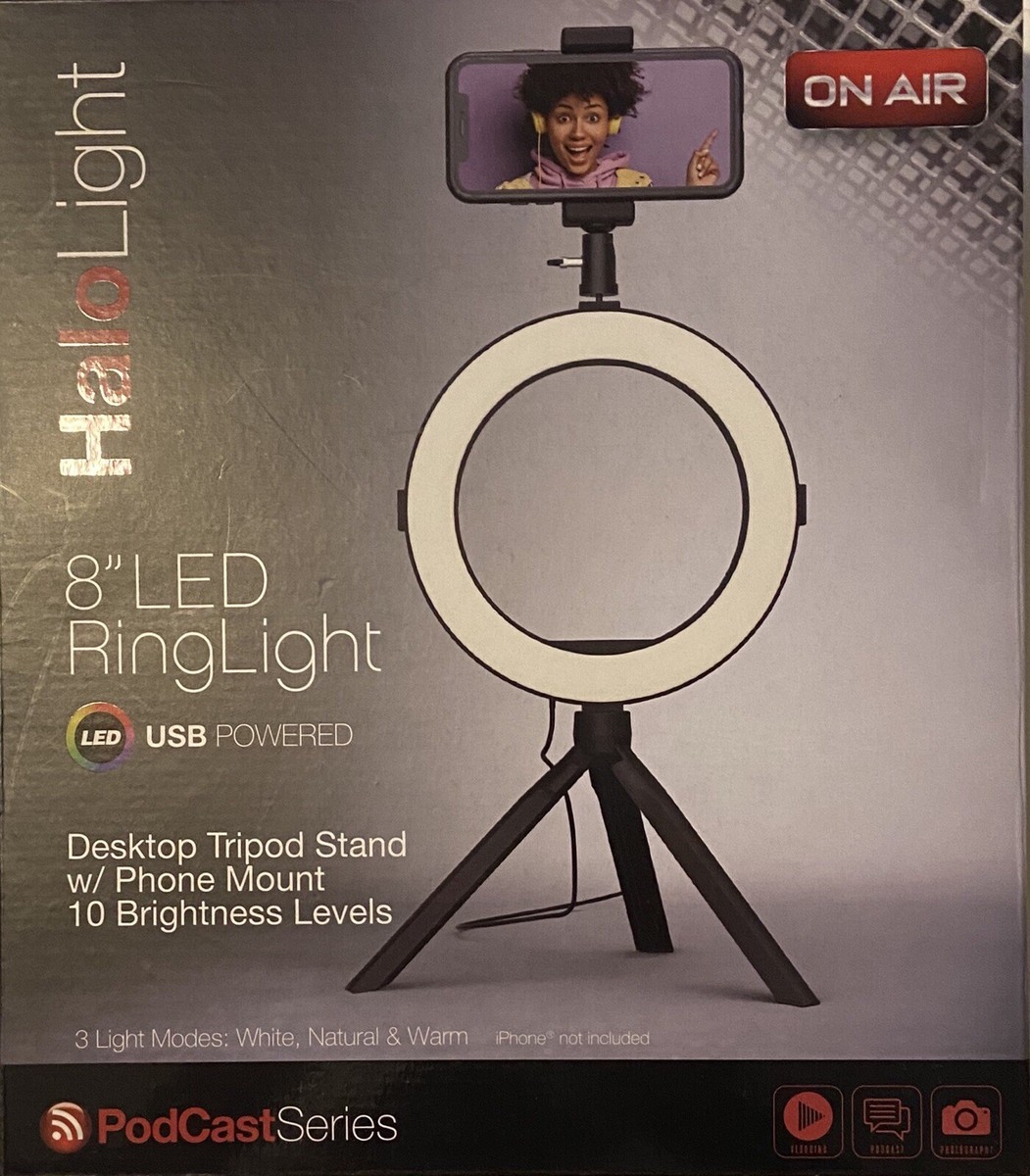 Halo Desktop Tripod Stand w/Phone Mount 8