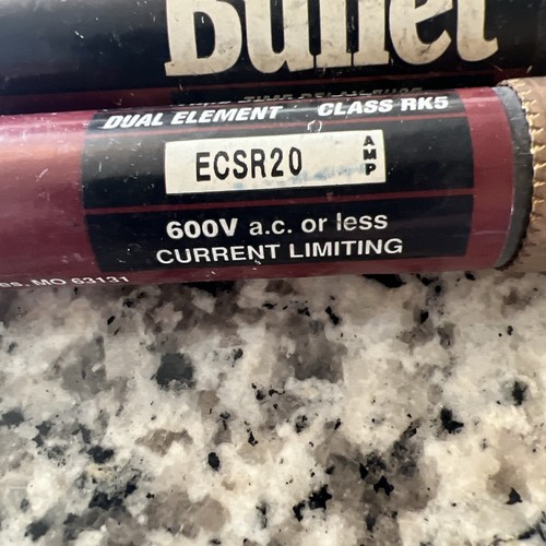3) 60A 600V fuse Edison Fusegear Bullet Time delay dual element RK5 lot of 3 - Picture 2 of 7