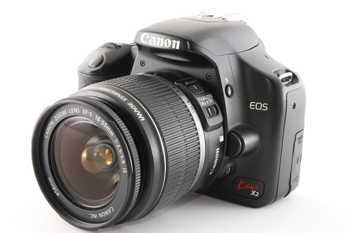 Canon EOS Kiss X2 Digital SLR Camera w/18-55mm Lens [Near