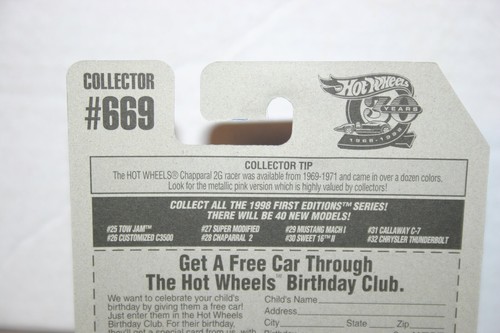 Hot Wheels 1998 primeras ediciones Chaparral 2 # 669 - Imagen 4 de 4