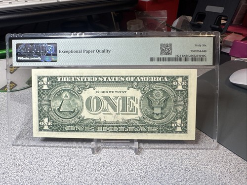 🤯 1995 $1 Federal Reserve Note - PMG 67 EPQ - Low Serial Number 00000530 - Picture 6 of 7