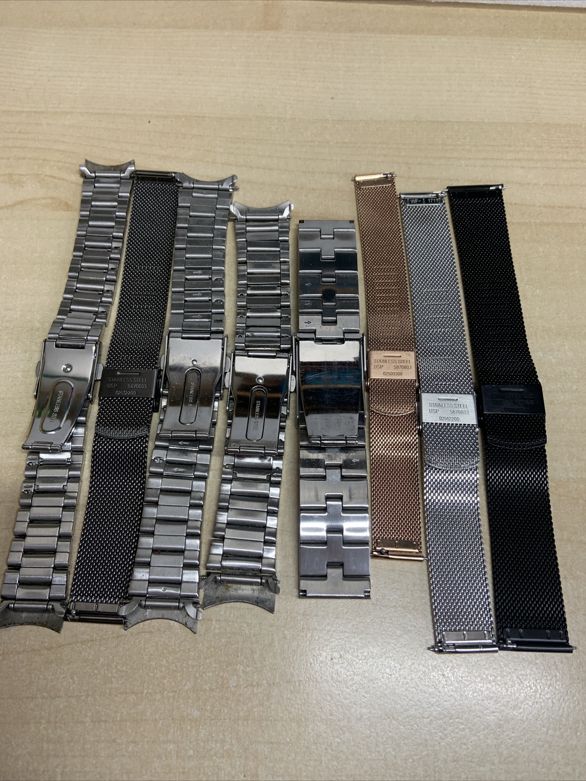 Job Lot Of Mixed Metal Watch Straps. eBay