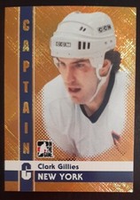 2011 - 2012 ITG Clark Gillies Captain C Gold /50 #16 Hockey Card