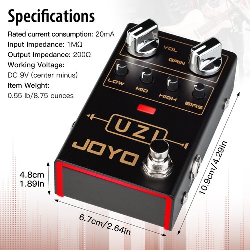 JOYO Heavy Metal High Gain Distortion Between American and British Guitar Pedal - Picture 7 of 10