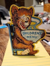 1949 UNION PACIFIC RAILROAD Goldilocks 3 BEARs CHILDREN's MENU Yellowstone Park