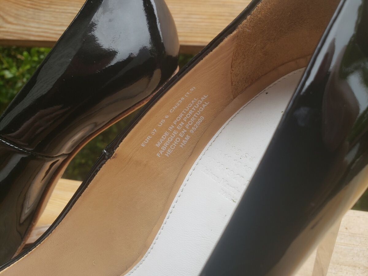 Maison Martin Margiela For H&M Invisible Wedge Black Glossy Maison Martin Margiela For H&M Invisible Wedge Black Glossy