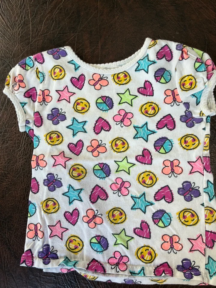 Девочка размер 4-5 лот из 3 футболки CIRCO CHEROKEE GARANIMAL розовый смайлики - Изображение 2 из 4