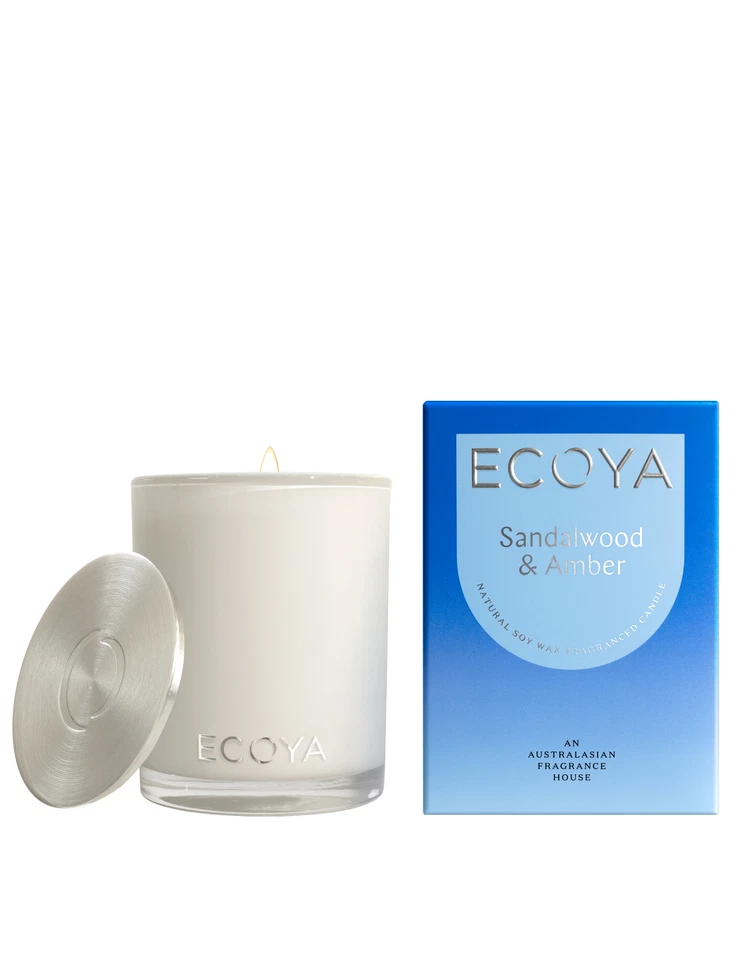 ECOYA Sandalwood & Amber Madison Candle
