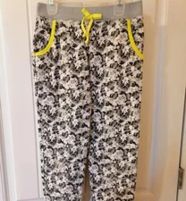 Vigoss Girls Athletic Sportswear Floral Sz 12 Slim Leg Grey White Neon Green