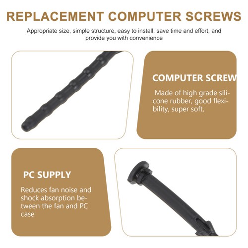 Set of 3 Lüfter Stoßdämpfende Gumminägel Stoßdämpfungsstift Computerteile - Bild 12 von 12