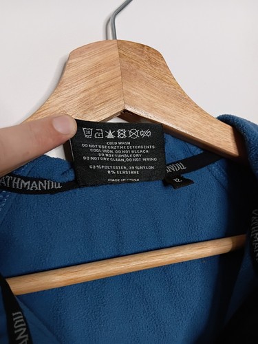 Kathmandu Softshell Hoodie Jacket Womens 12 Black Teal Fleece Lined Full Zip - Picture 7 of 15