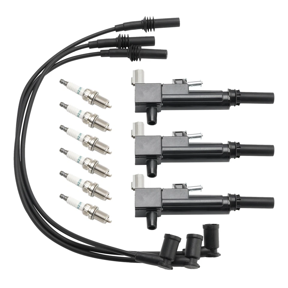3x Ignition Coil+6x Spark Plug+3x Wire UF640 For Jeep Liberty 3.7L V6 A3 - Image 4 of 4