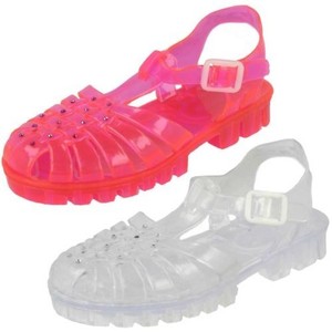 sparkly jelly sandals
