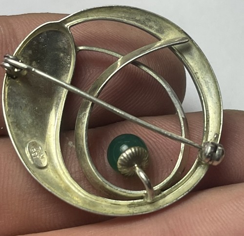 Broche Argent 835 Création Kordes Lichtenfels K&L Art Nouveau Fleur De Gui - Imagen 6 de 6