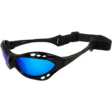 Hurricane Category 4 Polarized Floating Goggles Padded Frame Blue Mirror Lens