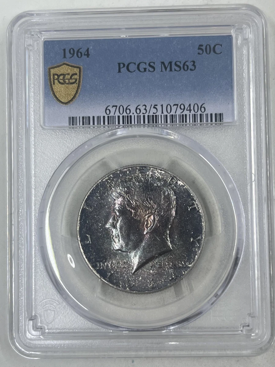 1964 PCGS MS63 ケネディ銀貨 MS 63 Graded 1964 Kennedy US Half