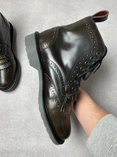 Doc Dr. Martens Ailee leather brogue mid boots made in England US(M)8 US(W)9 - Picture 12 of 17