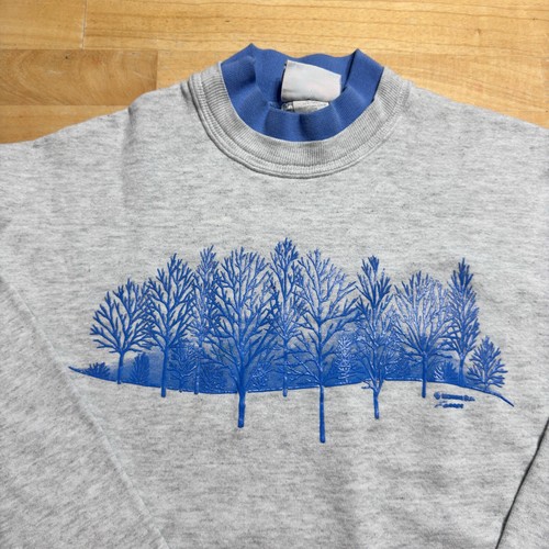 Morning Sun Top Women’s Sweatshirt Leaf Print Pullover Coastal Grandma Sz Medium - Picture 2 of 10