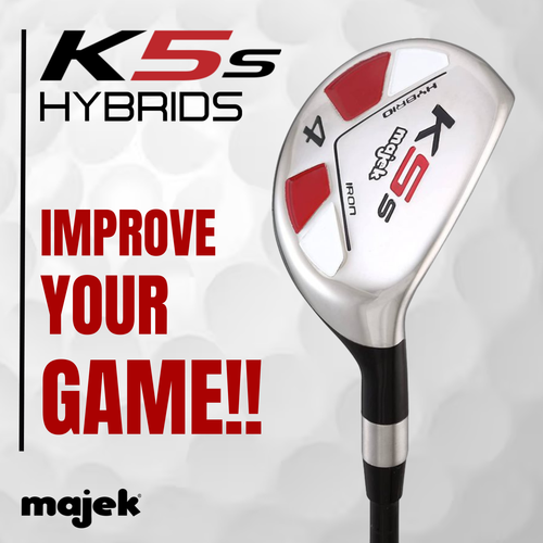 Majek Golf +1" than Std, Big & Tall Men's #4 Hybrid, Reg Flex Club Midsize Grip - Picture 2 of 11