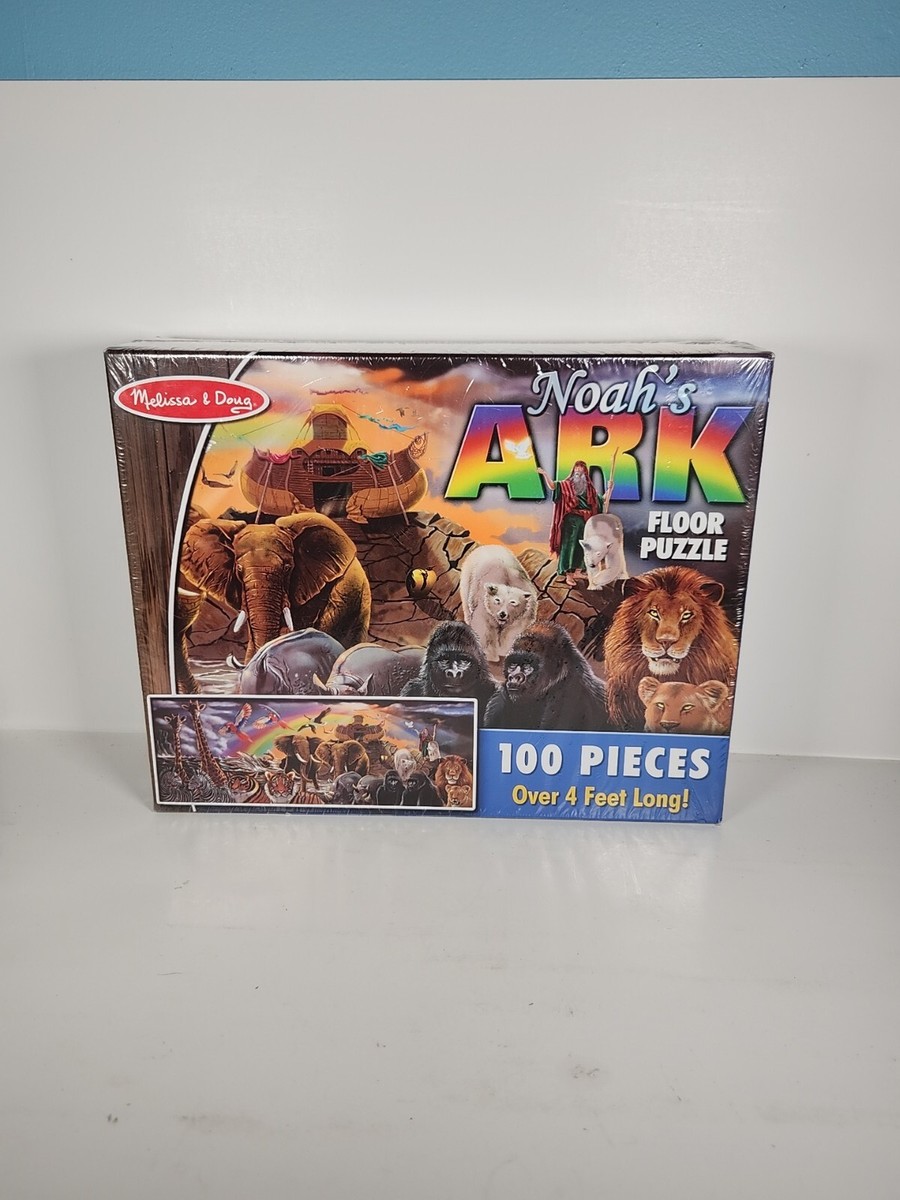 Melissa Doug Noah's Ark 100 Piece Floor Puzzle New Sealed Over FEET  LONG!
