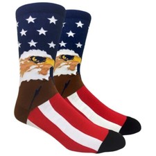 Urban-Peacock Men's Novelty Dress Socks - American Eagle / USA Flag, 1 Pair