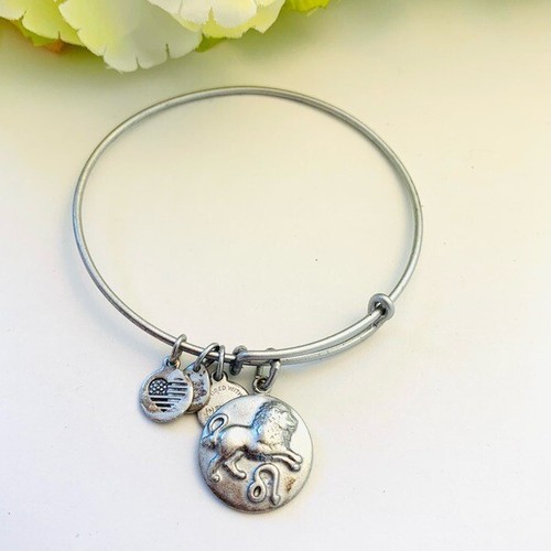 Alex and Ani Plata Tono Leo W León pulsera para mujer | eBay