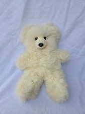 Super Soft 100 Alpaca Fur Made in Peru Ivory Teddy Bear Toy 13"