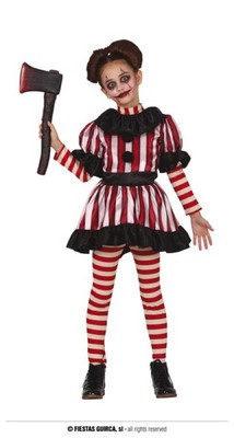 Costume Halloween bambina - Clown Horror Girl taglia 7/9 anni | eBay