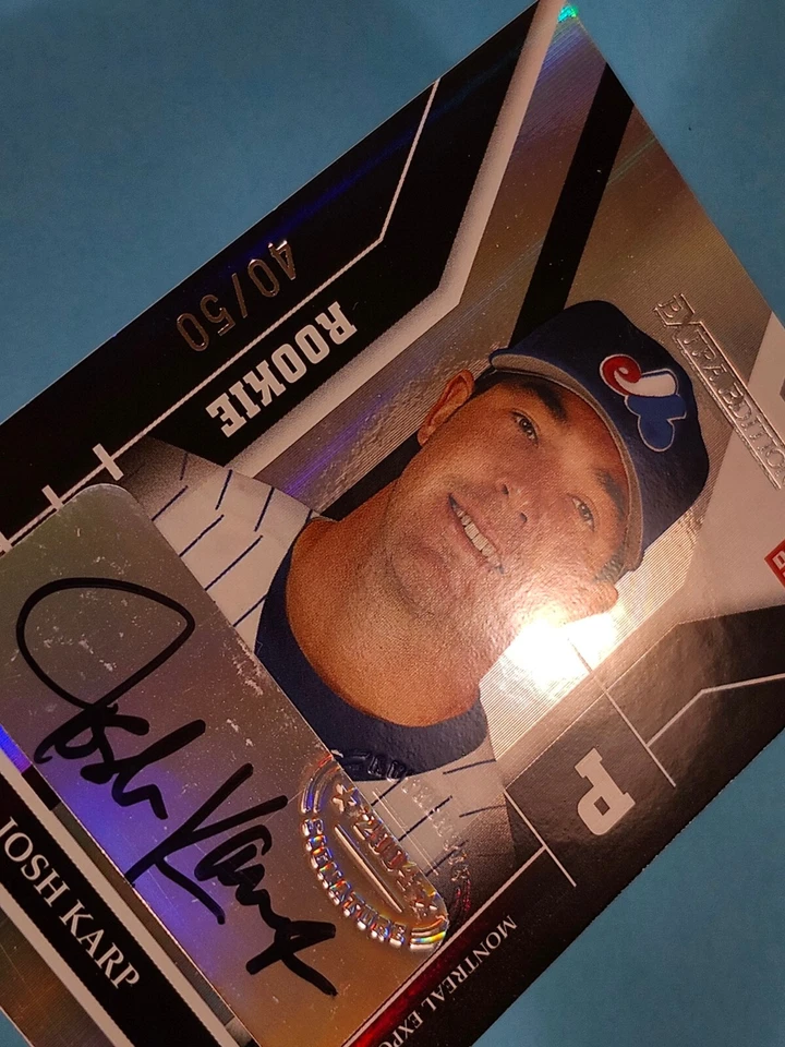 2004 Donruss Elite Extra Edition AUTO Josh Karp Montreal Expos #239 40/50 ⚾ - Image 3 of 4