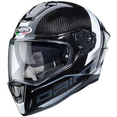 CABERG Integralhelm DRIFT EVO CARBON SONIC schwarz weiss Sonnenblende XXL 63/64
