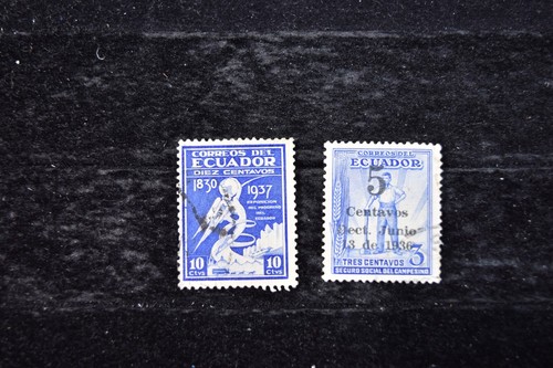 ECUADOR 1930-1936 sS 304-306 MH + S 373 USED + S RA36 MH - Picture 8 of 9