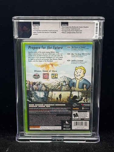 Fallout 3 Do Not Sell Before DNSB Early Print Microsoft Xbox 360 New WATA 9.6 A+ - Picture 2 of 2