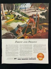 Shell Industrial Lubricants Magazine Ad 10.75 x 13.75 Dictograph 