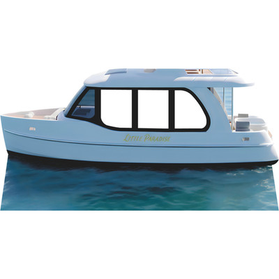 SS11349 Mini Private Cruise Ship Yacht Boat Vacation Stand In Cardboard Cutout S