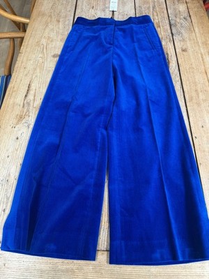 NEW!! Gorgeous ME+EM Electric Blue Italian Cord ''Man Pant'' Wide Leg TROUSERS 8 §