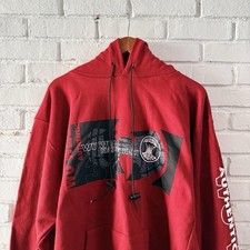 Vintage 90s Wu Wear Wu-Tang Clan Red Heavyweight Hoodie Made in USA XL