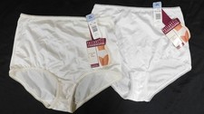 Vintage Lot of 2 NWT Vassarette Undershaper Light Control Satin Panty Briefs 2XL
