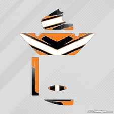 HALFTONE CUSTOM ORANGE STYLE ROTAX RADIATOR STICKER KIT - KARTING