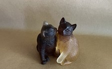Daum France Art Glass Pate De Verre Crystal Chatons Figure Sculpture Kittens Cat