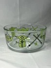 Star Wars Yoda and Light Sabers 4 Cup Round Pyrex Glass Storage or Serving Bowl