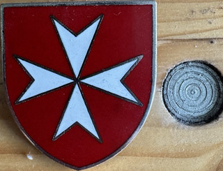 Malteser Hilfsdienst Anstecknadel Pin Wappen Malteserkreuz rot/weiß OLG