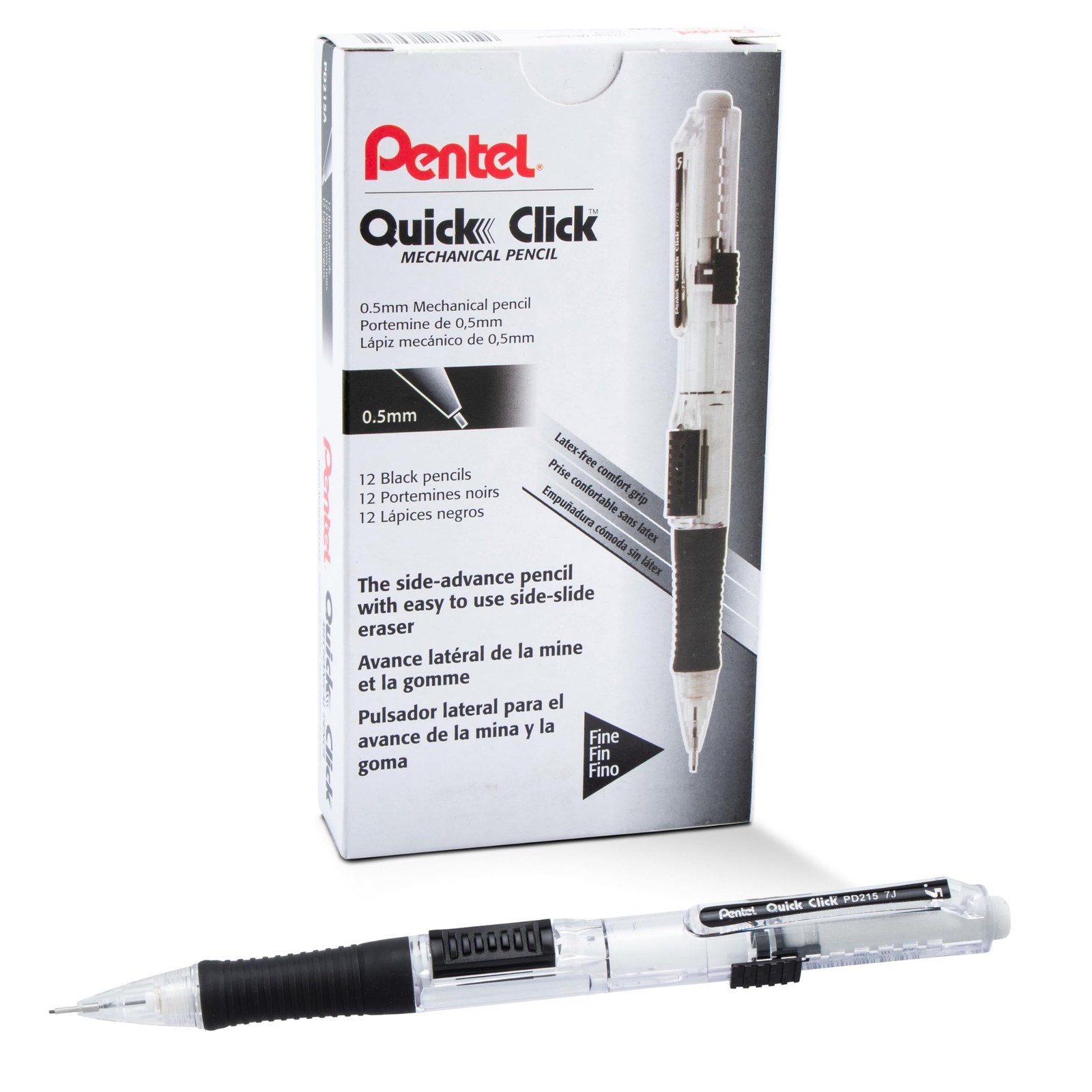 (0.5mm), Black Barrel, Box Of 12 (pd215a)